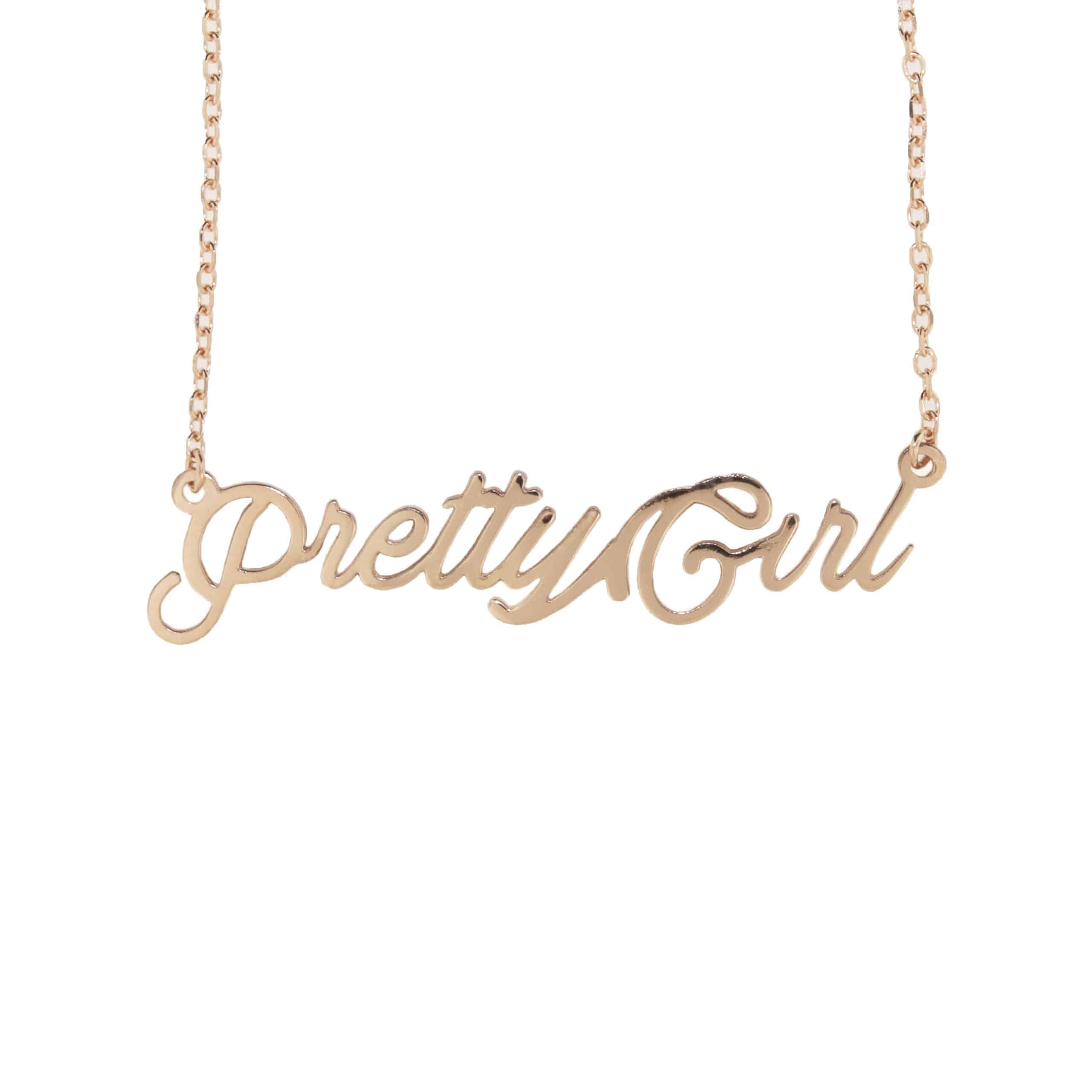 Pendant in the shape of the words "Pretty Girl"