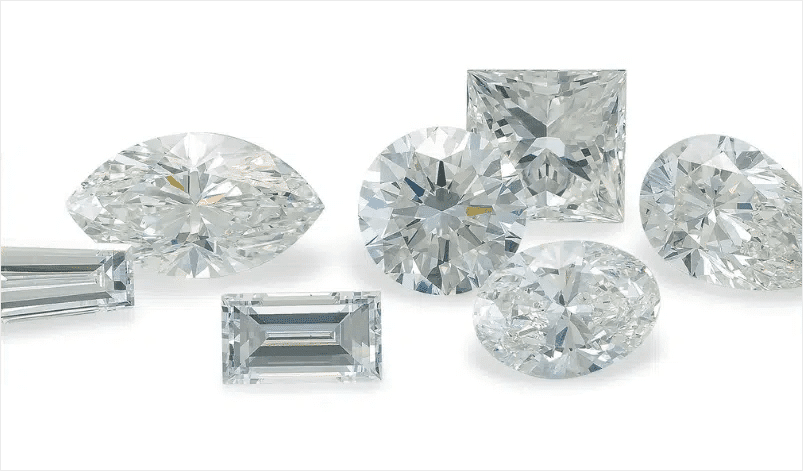 several different shaped diamonds